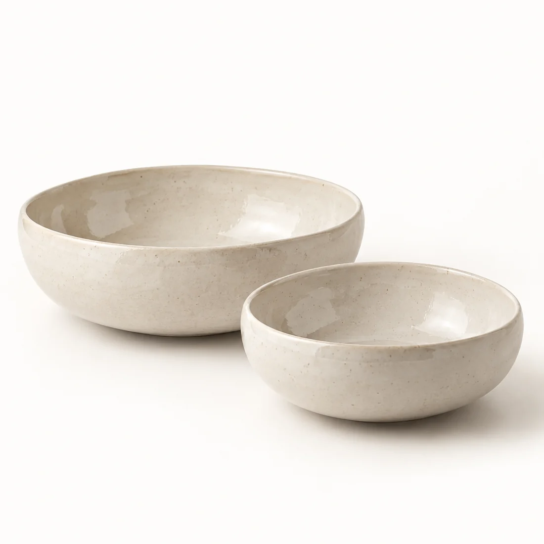 Forma Decorative Bowl Pair — Chalk
