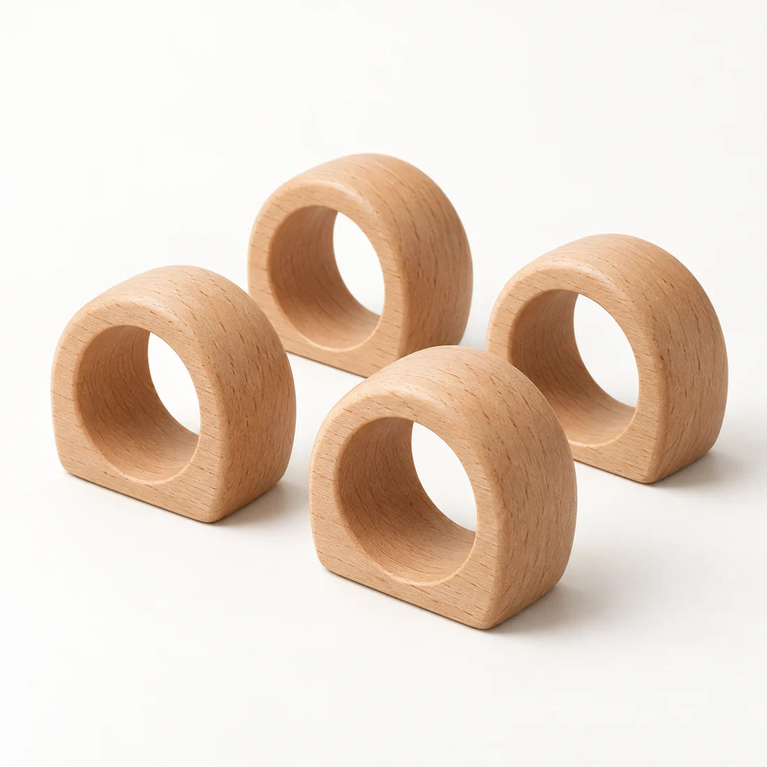 Arc Napkin Ring Set — Natural